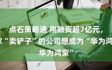 点石策略通 刚融资超7亿元，这家“卖铲子”的公司想成为“华为鸿蒙”