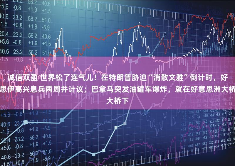 诚信双盈 世界松了连气儿!在特朗普胁迫“消散文雅”倒计时,好意思伊高兴息兵两周并计议;巴拿马突发油罐车爆炸,就在好意思洲大桥下