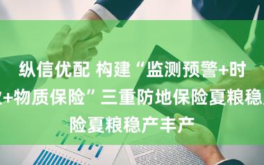 纵信优配 构建“监测预警+时候就业+物质保险”三重防地保险夏粮稳产丰产