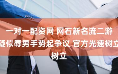 一对一配资网 网石新名流二游疑似辱男手势起争议 官方光速树立
